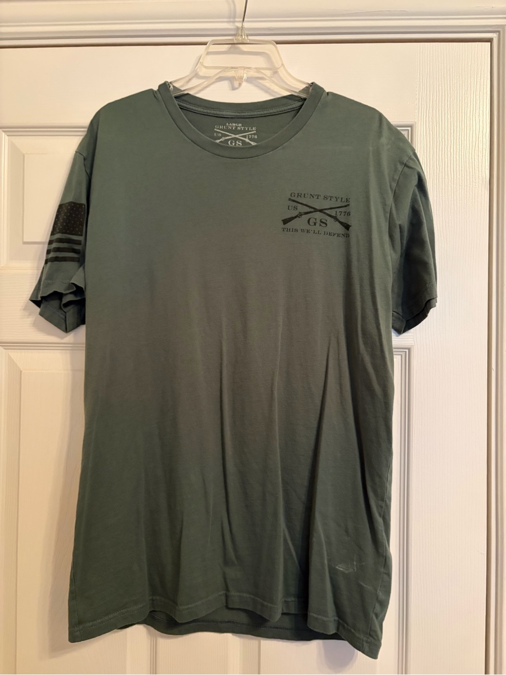 Grunt Style Men's Short Sleeve Crew T‑Shirt in Olive